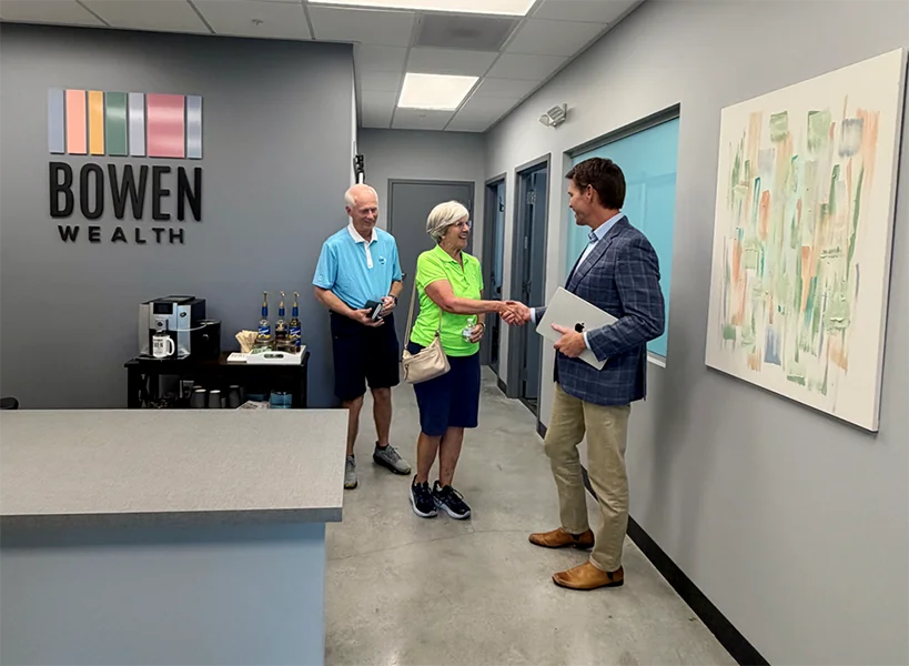 Brandon meeting clients